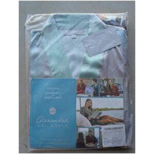 Alexander Del Rossa women's kimono robe in light blue Medium